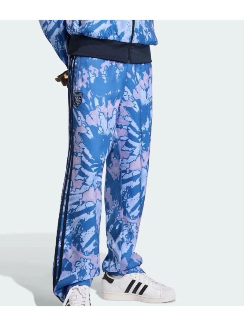Men Adidas x San Jose Earthquake ‘Grateful Dead’ Track Pant Blue JY7912 Size XL